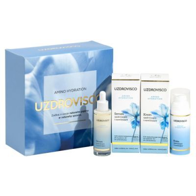Uzdrovisco Amino Hydration Zestaw świąteczny: Serum ujędrniające i nawilżające, 30 ml + Krem ujędrniający i nawilżający, 50 ml