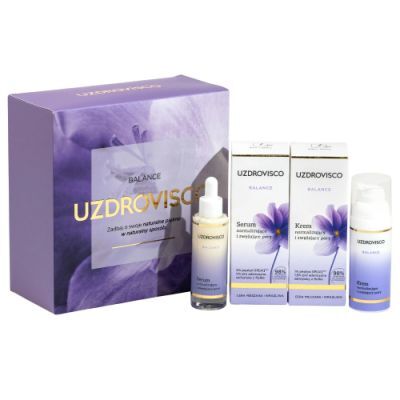Uzdrovisco Balance Zestaw świąteczny: Serum normalizujące i zwężające pory, 30 ml + Krem normalizujący i zwężający pory, 50 ml