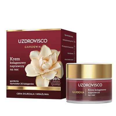 Uzdrovisco Gardenia Krem kolagenowy naprawczy na noc, 50 ml