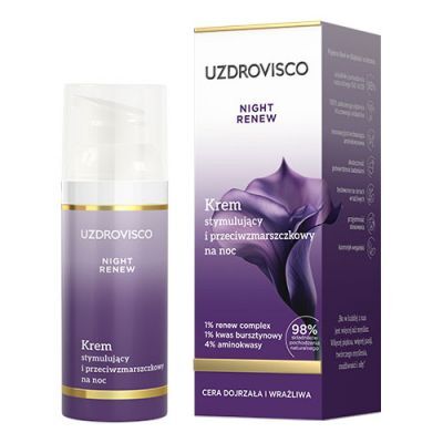 Uzdrovisco Night Renew Krem stymulujący i przeciwzmarszczkowy na noc, 50 ml