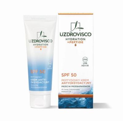 Uzdrovisco Peptydowy krem antyoksydacyjny przeciw przebarwieniom SPF 50, 30 ml