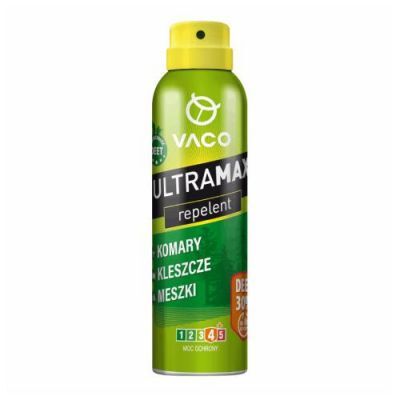 VACO UltraMax Repelent Spray na komary, kleszcze i meszki DEET 30%, 170ml