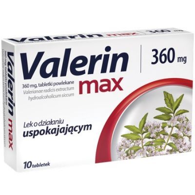 VALERIN MAX 10 tabletek kozłek, stres, niepokój