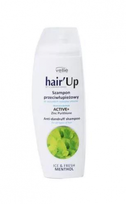VELLIE HAIR'UP ICE & FRESH MENTHOL szampon przeciwłupieżowy do wszystkich rodzajów włosów 300 ml