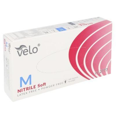 Velo Nitrile Soft Rękawice nitrylowe bezpudrowe M, 100 szt.