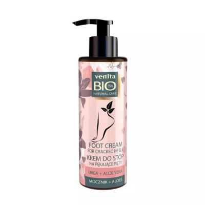 VENITA BIO NATURAL CARE Krem do stóp na pękające pięty Mocznik + Aloes, 100ml