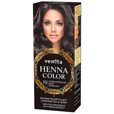 VENITA HENNA COLOR Balsam koloryzujący ziołowy z ekstraktem z henny nr 19, Czarna Czekolada, 75 ml