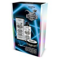 Venita Men ODSIWIACZ Zestaw: Szampon do włosów siwych przyciemniający, ciemne tony, 200ml + Wosk przyciemniający, ciemne tony, 75g