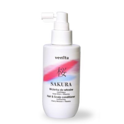 Venita Sakura Wcierka nawilżająca do włosów z kwiatem wiśni i witaminami, 150 ml