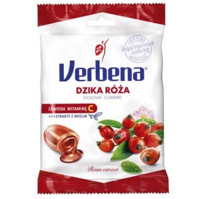 Verbena Dzika róża Cukierki ziołowe z witaminą C, 60 g