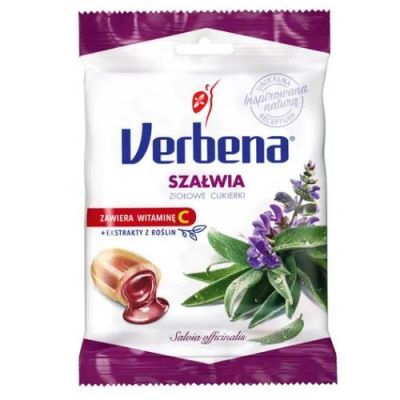 Verbena Szałwia Cukierki ziołowe z witaminą C, 60 g