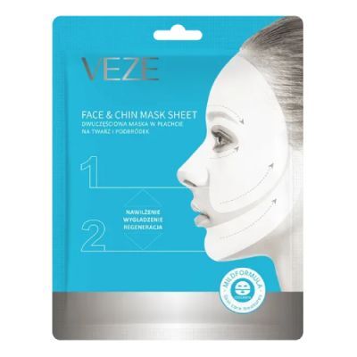 Veze Dwuczęściowa maska w płachcie na twarz i podbródek, 40 ml