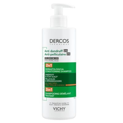 VICHY DERCOS 2w1 Przeciwłupieżowy szampon z odżywką, 390ml