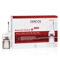 Vichy Dercos Aminexil Clinical 5 Kuracja przeciw wypadaniu włosów dla kobiet, 21 amp. x 6 ml