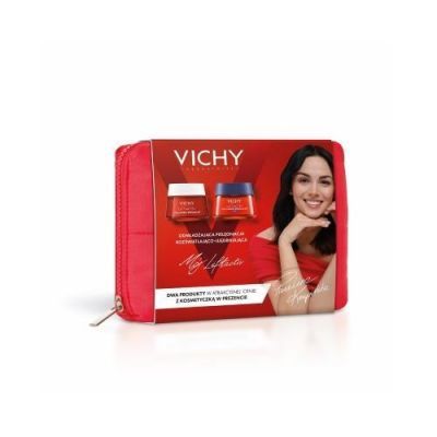 VICHY LIFTACTIV Zestaw Collagen Specialist Przeciwzmarszczkowy krem na dzień, 50 ml + Collagen Specjalist krem na noc, 50ml + Kosmetyczka KRÓTKA DATA 30.04.2026