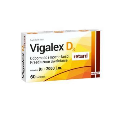 VIGALEX D3 2000 j.m. retard 60 tabletek