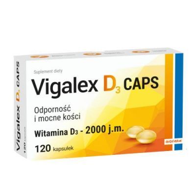 VIGALEX D3 Caps 2000 j.m. 120 kapsułek