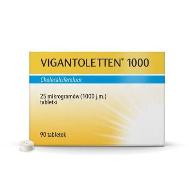VIGANTOLETTEN 1000 j.m. 0,025 mg 90 tabletek witamina D  DATA WAŻNOŚCI 31.07.2023