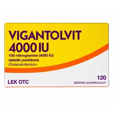 Vigantolvit 4000 IU 100 mikrogramów (4000 IU), 120 tabletek powlekanych