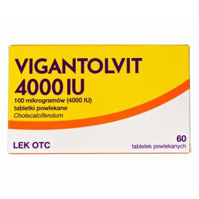 Vigantolvit 4000 IU 100 mikrogramów (4000 IU), 60 tabletek powlekanych