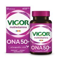 VIGOR Multiwitamina Ona zestaw witamin i minerałów z ashwagandhą i reishi 50+ 60 tabletek