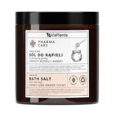 Vis Plantis Pharma Care Sól do kąpieli z czerwoną glinką Miód i Ambra, 800g