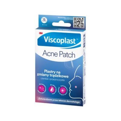 VISCOPLAST Acne Patch Plastry na zmiany trądzikowe 1 x 15 x 12 mm, 15 szt.