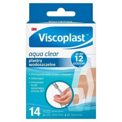 VISCOPLAST Aqua Clear Zestaw plastrów wodoszczelnych 14 sztuk