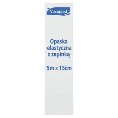 Viscoplast Opaska elastyczna z zapinką 5m x 15cm, 1 szt.