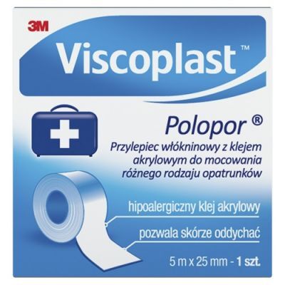 VISCOPLAST POLOPOR Plaster hipoalergiczny 5m x 2,5 cm