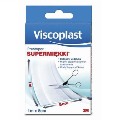 VISCOPLAST PRESTOPOR SUPERMIĘKKI plaster włókninowy do cięcia 1 m x 8 cm