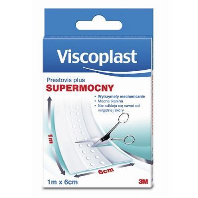 VISCOPLAST PRESTOVIS PLUS SUPERMOCNY plaster tkaninowy do cięcia 1 m x 6 cm
