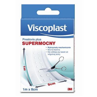 VISCOPLAST PRESTOVIS PLUS SUPERMOCNY plaster tkaninowy do cięcia 1 m x 8 cm