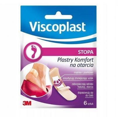 VISCOPLAST STOPA Komfort Mix plastry na otarcia 6 sztuk