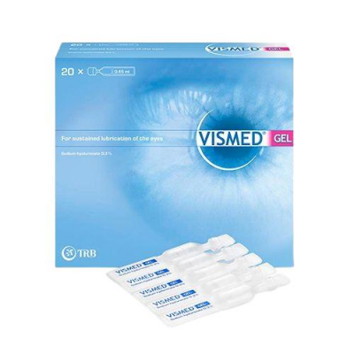 Vismed Gel Krople do oczu, 0,45ml x 20minimsów KROTKA DATA 31.08.2026