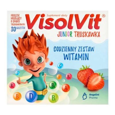 VISOLVIT JUNIOR TRUSKAWKA o smaku truskawkowym 30 saszetek
