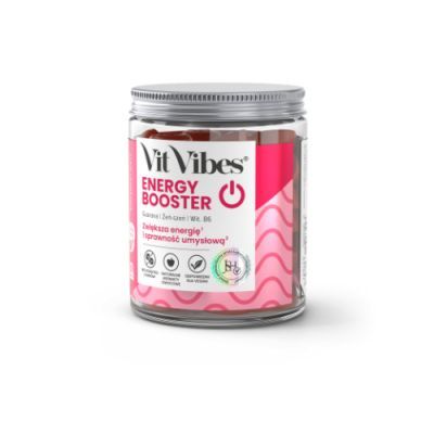 Vit Vibes Energy Booster żelki smak truskawkowy, 60 szt.