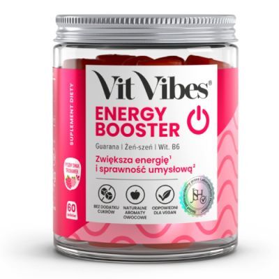 Vit Vibes Energy Booster żelki smak truskawkowy, 60 szt.