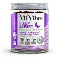 Vit Vibes Sleep Expert żelki o smaku jagodowym z nutą lawendy, 60 szt.