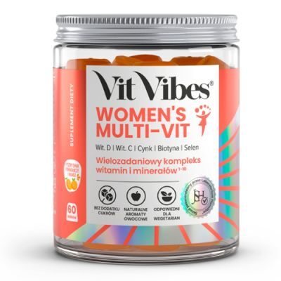 Vit Vibes Women's Multi-Vit żelki smak pomarańcza i mango, 60 szt.