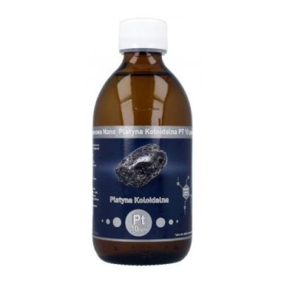 Niejonowa Nano Platyna Koloidalna 50ppm Strong Vitacolloids, 300ml