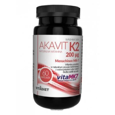 VITADIET Akavit K2 200 µq, 60 kaps. KRÓTKA DATA  31.12.2024