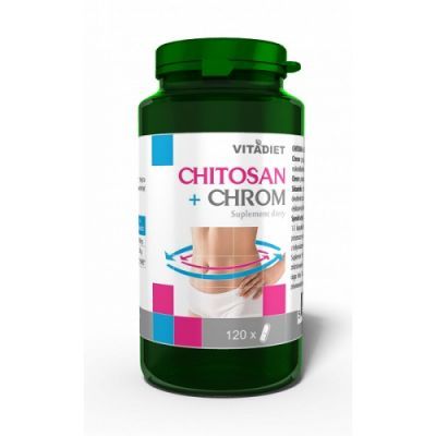 VITADIET Chitosan + chrom - 120 kapsułek w słoiku