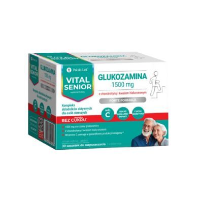 Vital Senior Glukozamina 1500 mg smak jabłko wiśnia, 30 saszetek