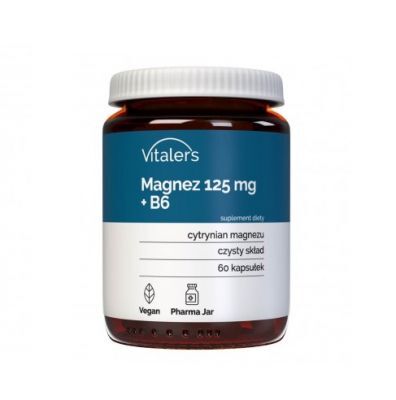 VITALER'S Magnez 125 mg + B6 12,5 mg 60 kapsułek