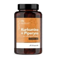 VITAMEDICUS Kurkumina + Piperyna w mikrogranulkach 30 kapsułek