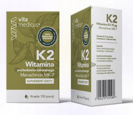 VITAMEDICUS Witamina K2 75 mcg  krople 14,7 ml