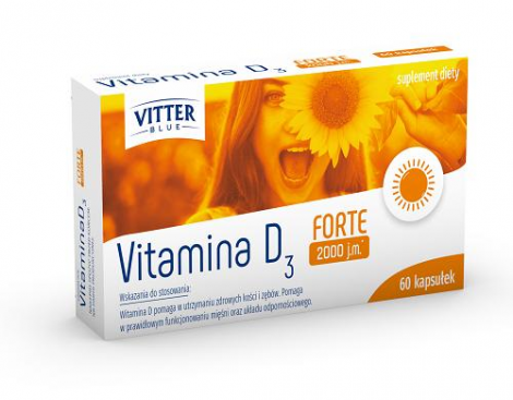 Vitamina D3 Forte 2000 Jm 60 Kapsułek Vitter Blue