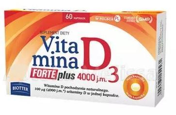 Vitamina D3 Forte Plus 4000 Jm 60 Kapsułek Vitter Blue