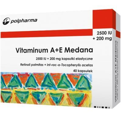 VITAMINUM A+E  MEDANA 40 kapsułek niedobory witamin